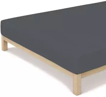 Schlafgut Casual Bio-Spannbettlaken grey deep 120-130x200 cm