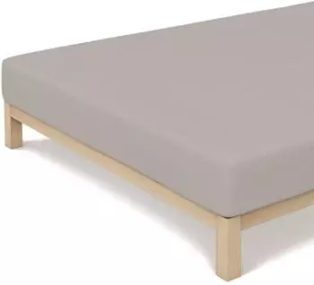 Schlafgut Casual Bio-Spannbettlaken sand mid 90-100x190-200 cm