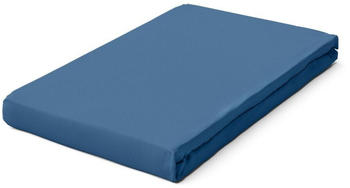 Schlafgut Pure Topper Bio-Spannbettlaken blue mid 90-100x190-220 cm