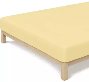 Schlafgut Casual Bio-Spannbettlaken Yellow Mid 90-100x190-200 cm