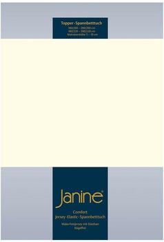 Janine Topper Comfort Jersey Spannbetttuch 90x190 cm - 100x220 cm natur