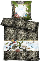 APELT Bettw&auml;sche "Louis" 2 Stk. Herbstliches Rosen-und Herbstblumen-Motiv,
