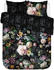 Essenza Satin Wendebettwäsche Fleur festive schwarz 135x200+80x80 cm