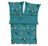 S.Oliver Mako-Satin Kinder-Bettwäsche Ritter gruen/blau/blau 135x200+80x80 cm