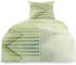 Fleuresse Mako-Satin Bettwäsche Bed Art S Bundaberg grün 135x200+80x80 cm