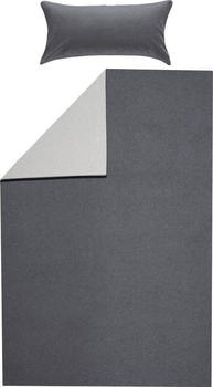 Erwin Müller Feinbiber Wendebettwäsche grau 200x200+40x80 cm