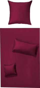 Erwin Müller Mako-Interlock-Jersey Bettwäsche Amberg rot 155x220+40x80 cm