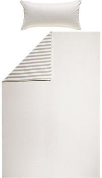 Erwin Müller Single-Jersey Wendebettwäsche braun-beige 155x240+80x80 cm