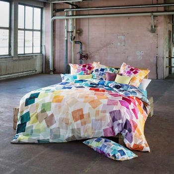 Estella Mako-Satin Bettw&auml;sche Puzzle multicolor 200x220 cm+2x 80x80 cm