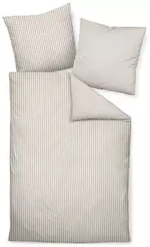 Janine Edelflanell Bettwäsche Chinchilla S 78060 135x200 cm+80x80 cm naturell