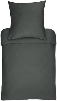 Bassetti Mako-Satin Bettwäsche Uni Bettbezug einzeln 135x200 cm anthrazit-E6