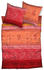 CASATEX Satin Bettwäsche Indi rot 155x220+40x80 cm