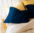 Schlafgut Woven Satin Bettwäsche Kissenbezug einzeln 40x80 cm blue-deep