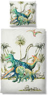 Biberna Kinderbettw&auml;sche "Dinos" 2 Stk. 135/200+80/80 cm, atmungsaktiv, 100%