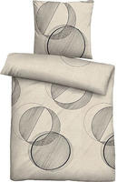Biberna Bettw&auml;sche "Circle" 2 Stk. kuschelig warm, weich, Melange, 100% Baumwolle,