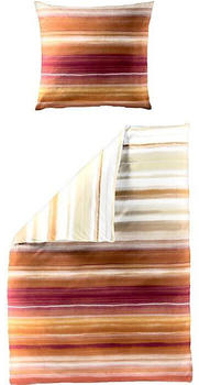 Bierbaum Seersucker Bettwäsche orange 155x220+80x80 cm (511588)
