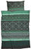 CASATEX Satin Bettwäsche Giuliana grün/grau 135x200+80x80 cm (512900)