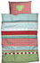 CASATEX Renforcé Bettwäsche Herz-Karo rot 155x220+80x80 cm (424027)