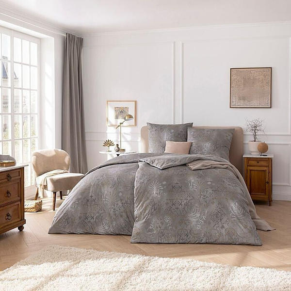 Eigenschaften & Allgemeine Daten Estella Mako-Interlock-Jersey Bettwäsche Gregorio grau 155x220+80x80 cm (513381)