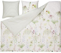 Estella Mako-Satin Wendebettw&auml;sche Meadow gr&uuml;n 240x220 cm + 2x 80x80 cm -