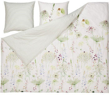 Estella Mako-Satin Wendebettw&auml;sche Meadow gr&uuml;n 240x220+80x80 cm (481337)