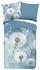 Good Morning Renforcé Wendebettwäsche Wishfull blau 155x220+80x80 cm (503320)