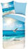 Good Morning Renforcé Wendebettwäsche Sealife blau 200x200+80x80 cm (503325)