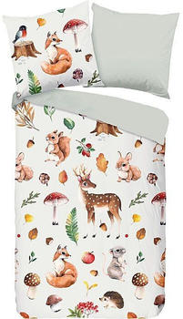 Good Morning Flanell Kinder-Wendebettwäsche Autumn bunt 135x200+80x80 cm (497090)