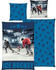 Herding Renforcé Wendebettwäsche Eishockey blau 135x200+80x80 cm (508659)