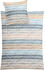 Kleine Wolke Mako-Satin Bettwäsche Solid braun-beige/blau 135x200+80x80 cm (511244)