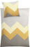 Kleine Wolke Mako-Satin Bettwäsche Lykke gelb/grau 155x220+80x80 cm (507675)