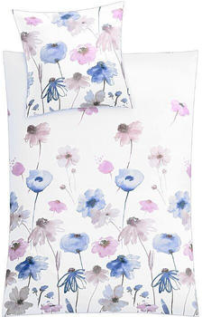 Kleine Wolke Mako-Satin Bettw&auml;sche Svea violett 135x200+80x80 cm (502005)