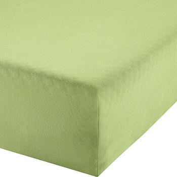 REDBEST Elasthan-Jersey-Stretch Boxspring-Spannbettlaken Denver grün 90x190 cm - 100x200 cm (482647)