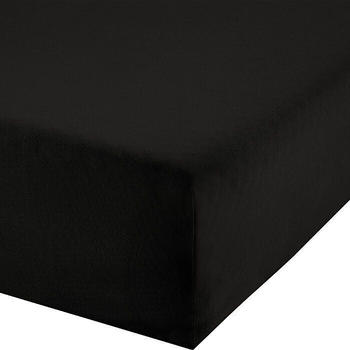 REDBEST Elasthan-Jersey-Stretch Boxspring-Spannbettlaken Denver schwarz 90x190 cm - 100x200 cm (482390)