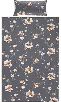REDBEST Single-Jersey Bettwäsche grau 155x220+40x80 cm (504158)