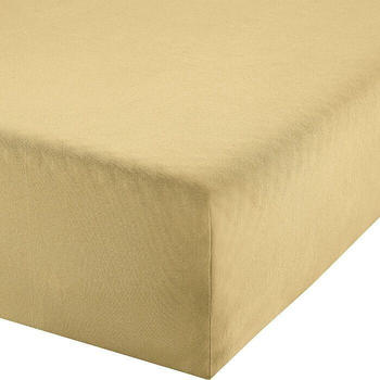 REDBEST Elasthan-Jersey-Stretch Boxspring-Spannbettlaken Denver gelb 90x190 cm - 100x200 cm (482546)