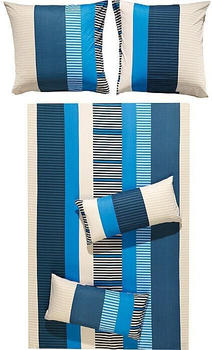REDBEST Single-Jersey Bettwäsche blau 155x220+40x80 cm (484177)