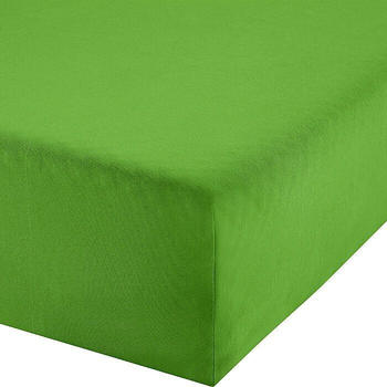 REDBEST Elasthan-Jersey-Stretch Boxspring-Spannbettlaken Denver grün 90x190 cm - 100x200 cm (482498)