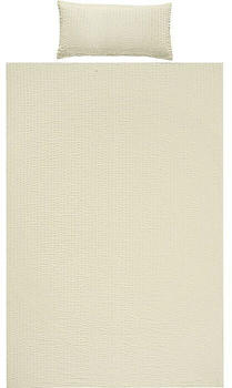 REDBEST Microfaser-Seersucker Bettwäsche Detroit weiss 155x220+40x80 cm (501183)
