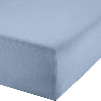 REDBEST Elasthan-Jersey-Stretch Boxspring-Spannbettlaken Denver blau 90x190 cm - 100x200 cm (482537)