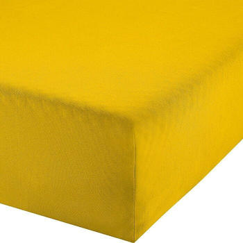 REDBEST Elasthan-Jersey-Stretch Boxspring-Spannbettlaken Denver gelb 90x190 cm - 100x200 cm (482556)