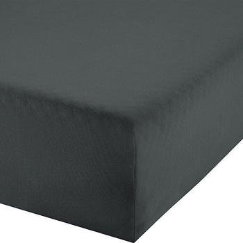 REDBEST Elasthan-Jersey-Stretch Boxspring-Spannbettlaken Denver grau 90x190 cm - 100x200 cm (482399)