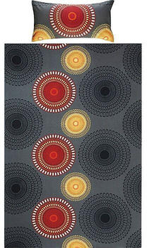 REDBEST Biber Bettwäsche orange/grau 200x200+40x80 cm (506242)
