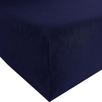 REDBEST Elasthan-Jersey-Stretch Spannbettlaken Denver blau 90x190 cm - 100x200 cm (482505)