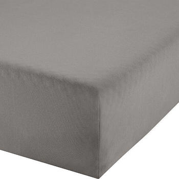 REDBEST Elasthan-Jersey-Stretch Boxspring-Spannbettlaken Denver grau 90x190 cm - 100x200 cm (482408)