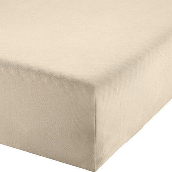 REDBEST Elasthan-Jersey-Stretch Boxspring-Spannbettlaken Denver braun-beige 90x190 cm - 100x200 cm (482444)