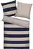 Tom Tailor Renforcé Wendebettwäsche blau/braun-beige 135x200+80x80 cm (512603)