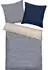 Tom Tailor Perkal Wendebettwäsche blau/braun-beige 135x200+80x80 cm (512605)