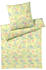 Elegante Interlock-Jersey Bettwäsche Lucid Jersey gelb/rose/gruen 135x200+80x80 cm