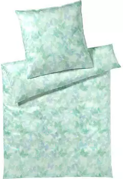 Elegante Interlock-Jersey Bettw&auml;sche Lucid Jersey gr&uuml;n/blau 135x200+80x80 cm (512284)
